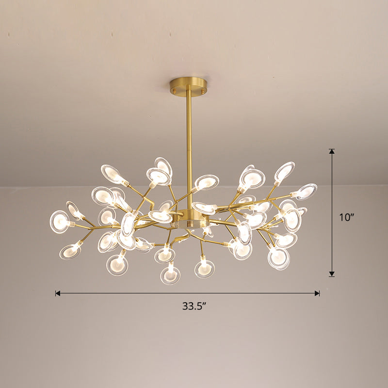 Glowworm Shaped Chandelier Lamp Postmodern Acrylic Hanging Light for Dining Room