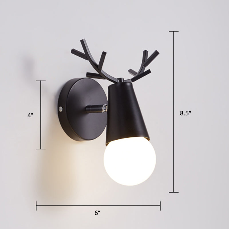 Antler Bedide Leeswandlamp metaal 1 bol Minimalistisch SCONCE -armatuur met pivotgewricht