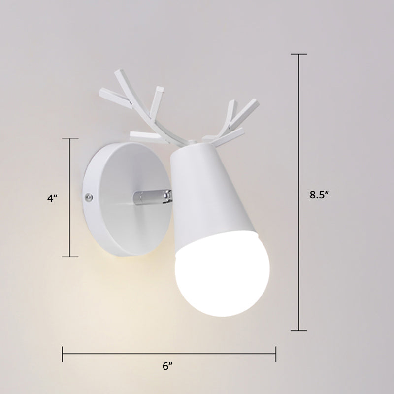 Antler Bedide Leeswandlamp metaal 1 bol Minimalistisch SCONCE -armatuur met pivotgewricht