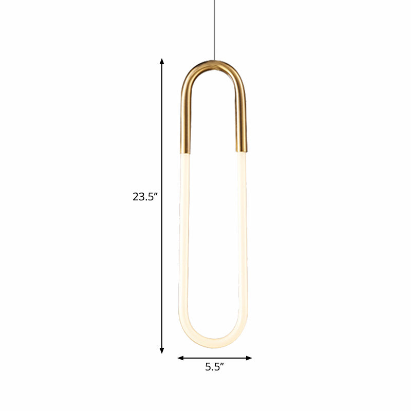 Oval Acrilic Dropserve Contemporary 1/2 Light Gold Appedful Light in luce calda/bianca/naturale