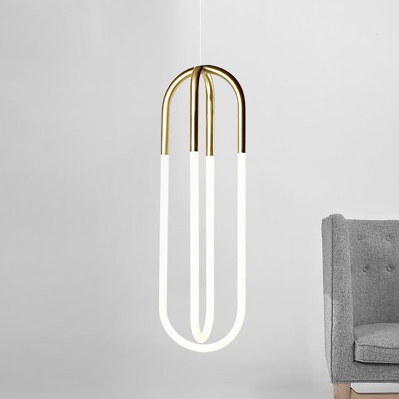 Oval Acrilic Dropserve Contemporary 1/2 Light Gold Appedful Light in luce calda/bianca/naturale