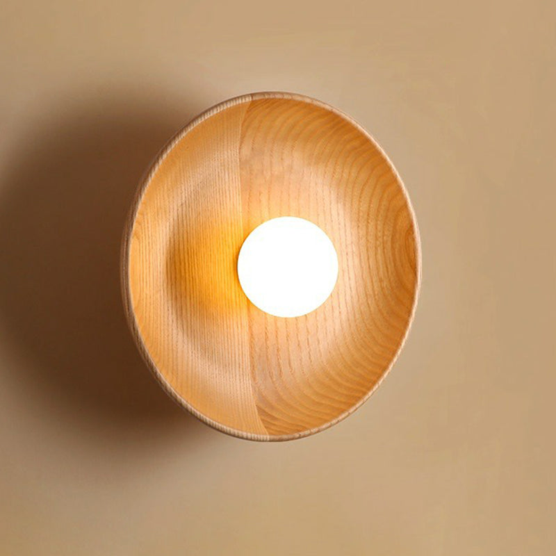 Minimalistisch dienbladvormige muurlicht houten 1 kop woonkamer lampvloeistoflamp