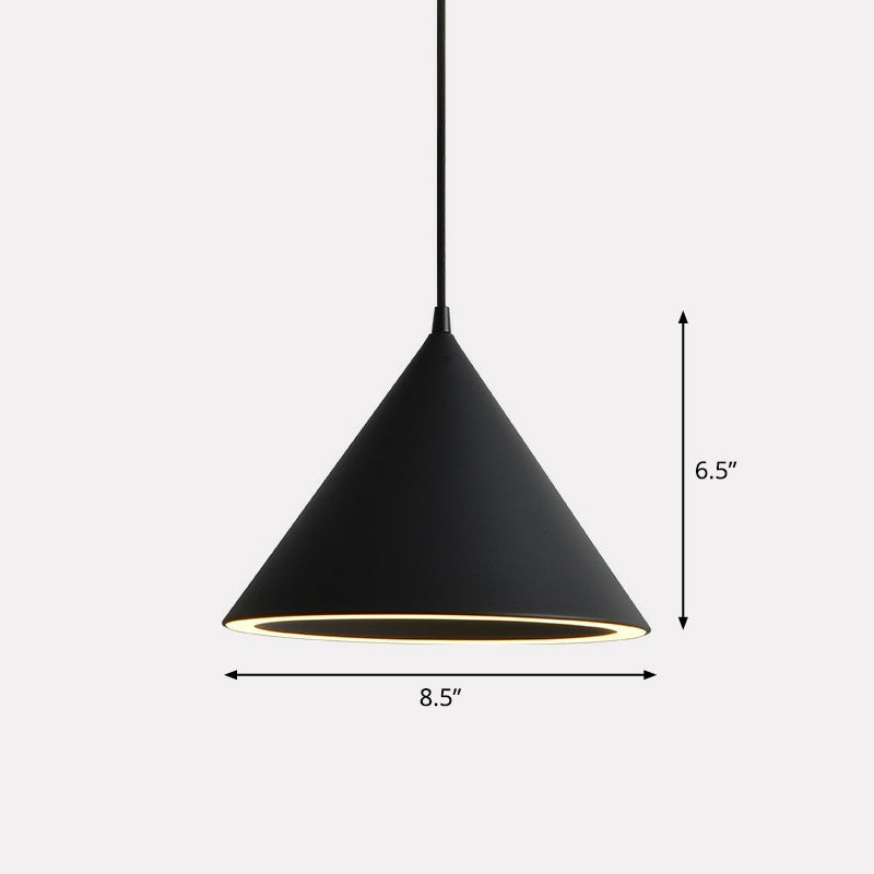 Aluminium Conic Pendant Light Nordic Style LED Plafond plafond pour salle à manger