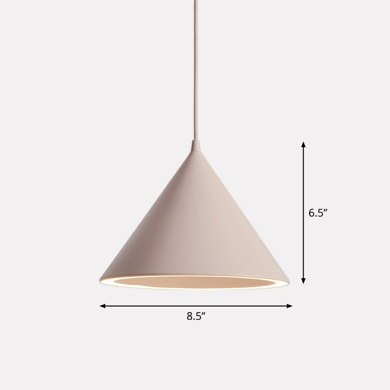 Aluminium Conic Pendant Light Nordic Style LED Plafond plafond pour salle à manger