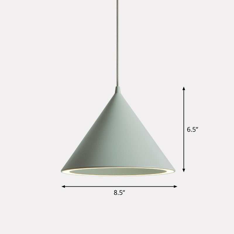 Aluminium Conic Pendant Light Nordic Style LED Plafond plafond pour salle à manger
