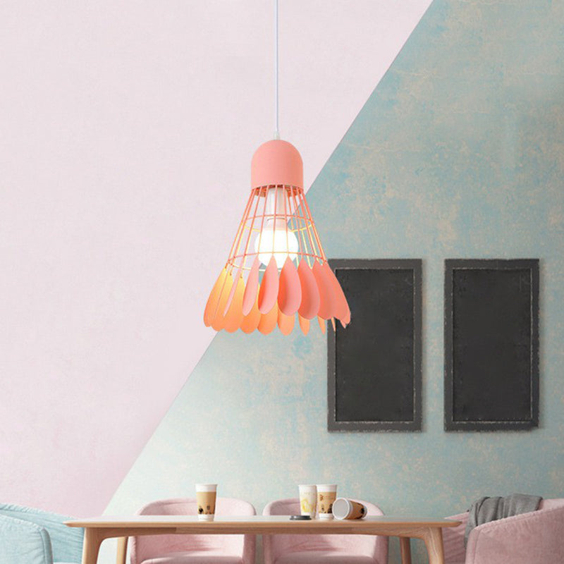 Badminton Pendant Light Aymage Macaron Fer 1-Bulb Lampe suspendue pour la salle à manger