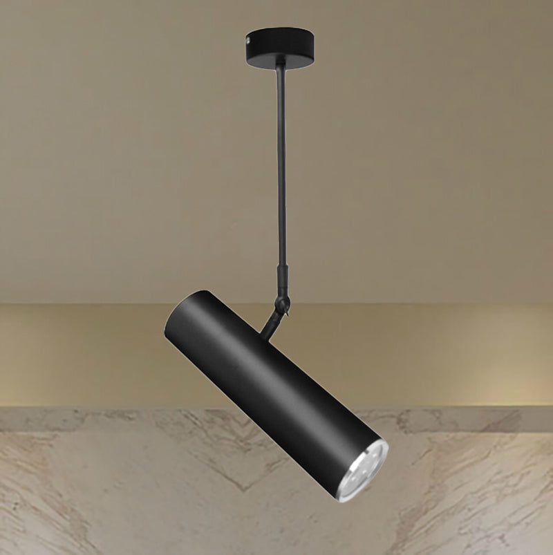 LED CILINDRO LED METAL METAL SIMPLE PARTIZAJE NEGRO CON ALTA AJUSTABLE EN CALENTE/BLANCO, 11 "/19" Altura