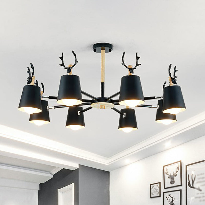 Swivelable Chandelier Light Nordic Style Metal Living Room Pendant Lighting Fixture