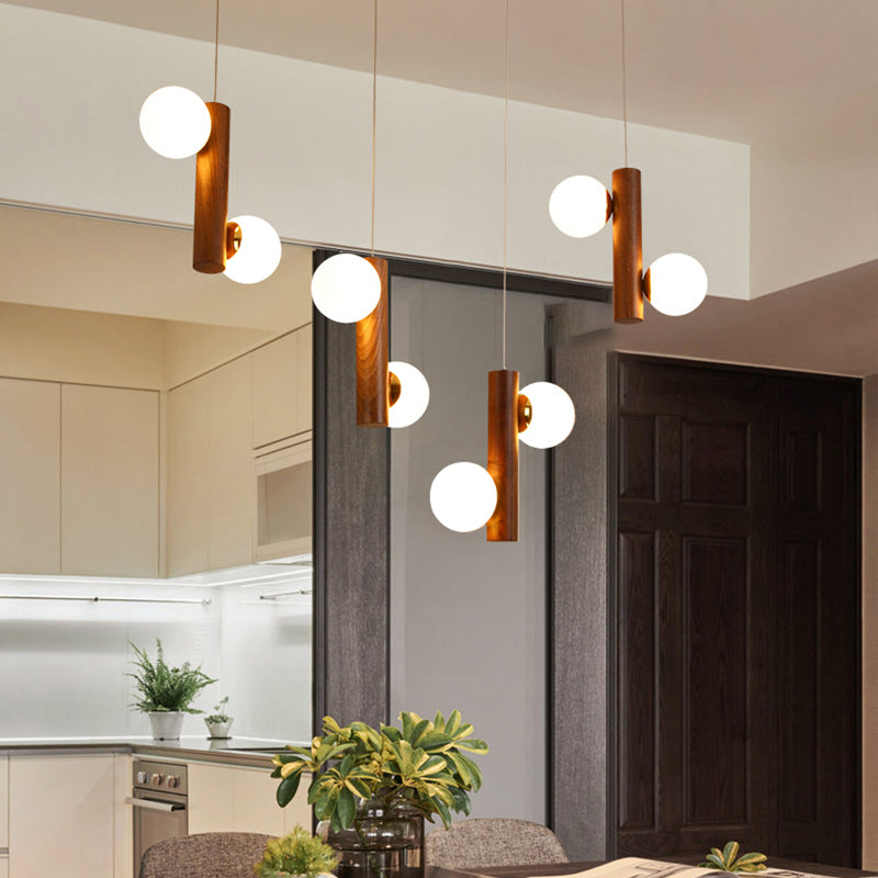Kugelförmige Cluster -Anhänger Leicht nordisch Opalglas Esszimmer Hängende Leuchte