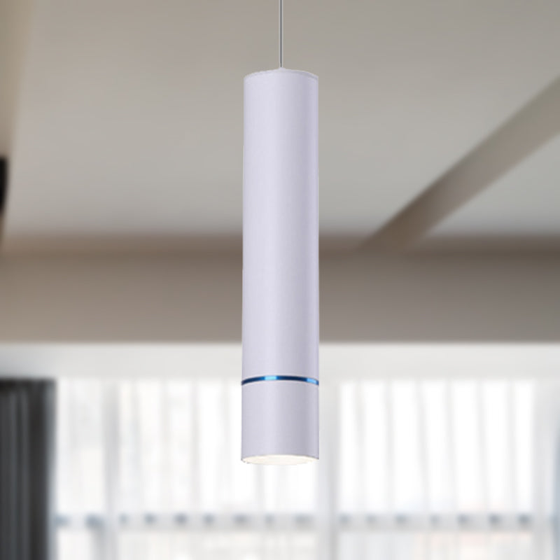 Nordic 1 Light Suspension Light with Metal Shade Pink/Blue/Green Pipe Ceiling Pendant Light in White/Warm/Natural Light