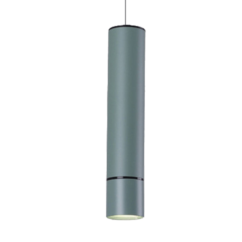 Nordic 1 Light Suspension Light with Metal Shade Pink/Blue/Green Pipe Ceiling Pendant Light in White/Warm/Natural Light