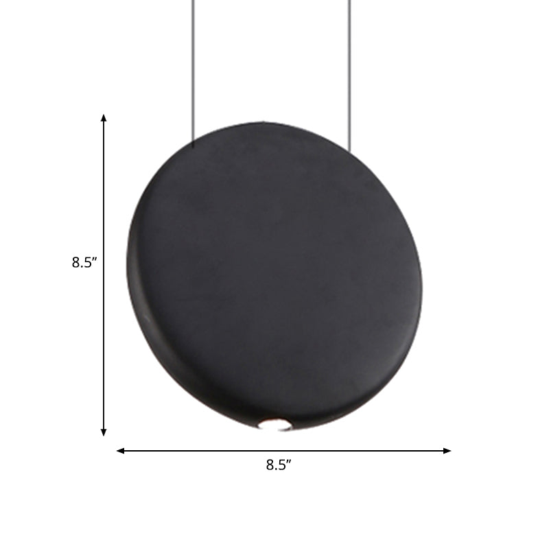 Lámpara de resina LED nórdica de suspensión redonda negra/gris/verde en luz cálida/blanca, 6 "/8.5/12" W
