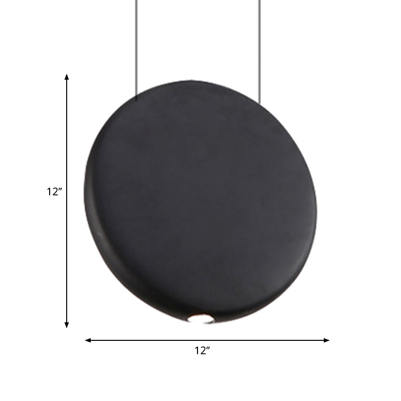 Lámpara de resina LED nórdica de suspensión redonda negra/gris/verde en luz cálida/blanca, 6 "/8.5/12" W