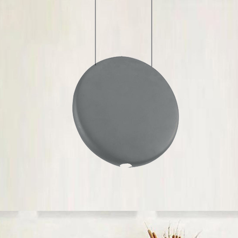 Lámpara de resina LED nórdica de suspensión redonda negra/gris/verde en luz cálida/blanca, 6 "/8.5/12" W