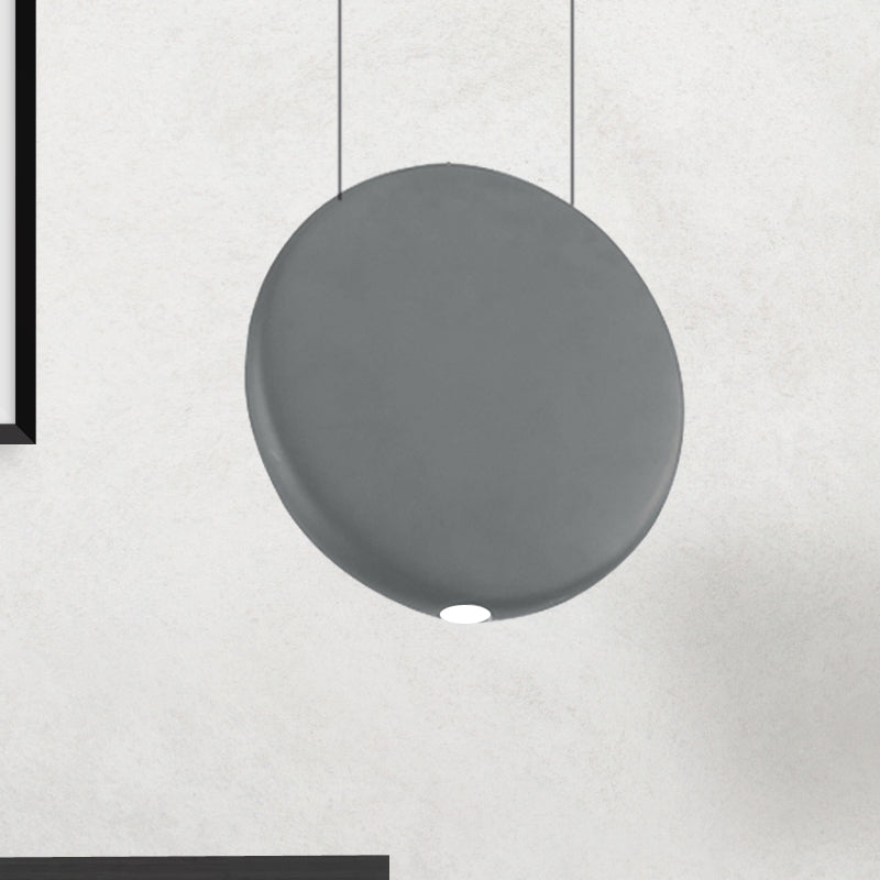 Lámpara de resina LED nórdica de suspensión redonda negra/gris/verde en luz cálida/blanca, 6 "/8.5/12" W