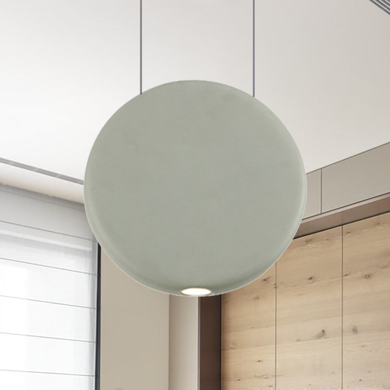 Lámpara de resina LED nórdica de suspensión redonda negra/gris/verde en luz cálida/blanca, 6 "/8.5/12" W