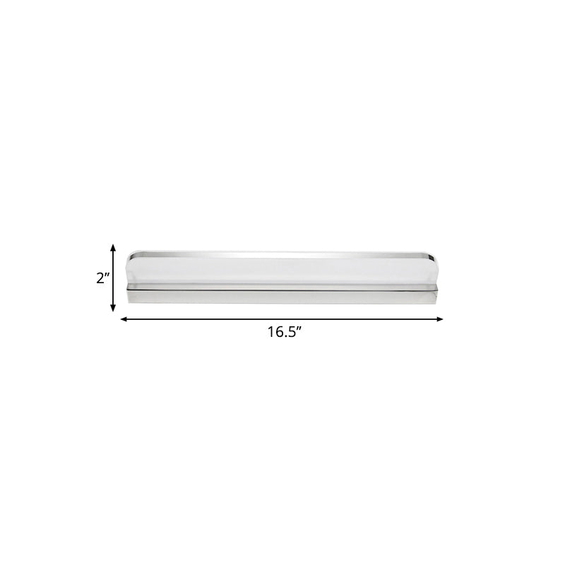 Ultra-Thin Acrylic Vanity Wall Light Minimalism 9"/16.5" W LED Chrome Finish Wall Lamp for Bathroom, Warm/White Lighting