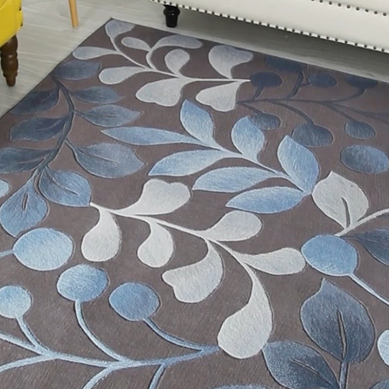 Tapis de chalet multicolore en polyester, imprimé de plantes, d'intérieur, respectueux des animaux de compagnie, facile d'entretien, lavable, pour chambre