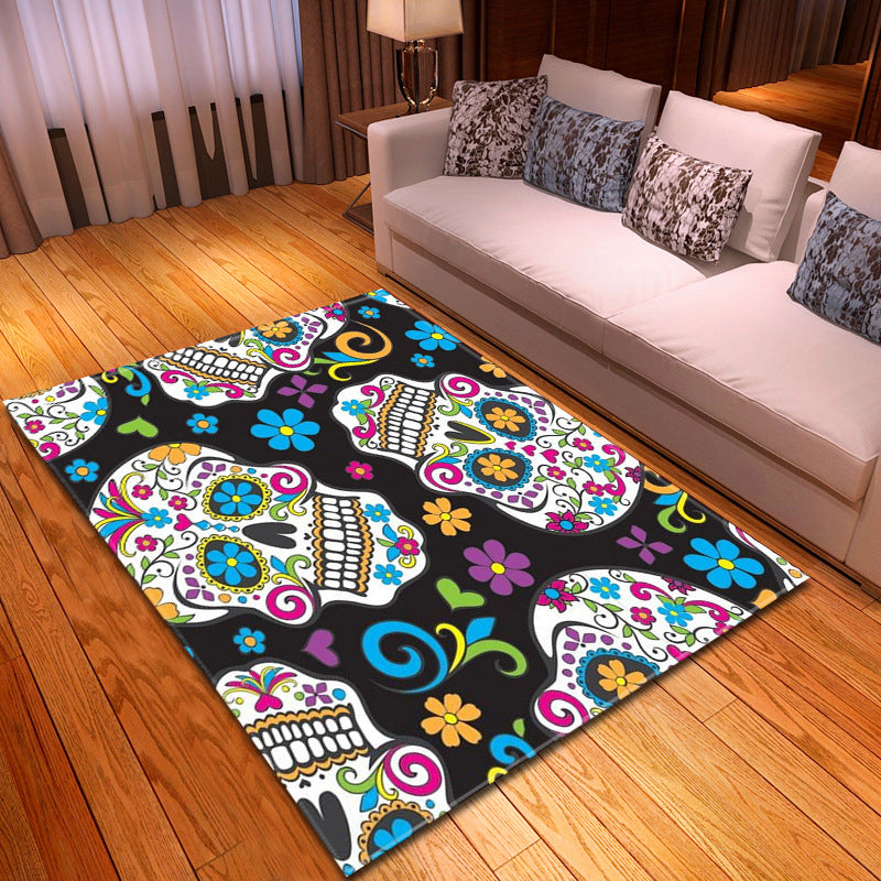 Nordic Animal Print Rug Multicolor Synthetics Indoor Rug Anti-Slip Backing Pet Friendly Area Rug for Living Room