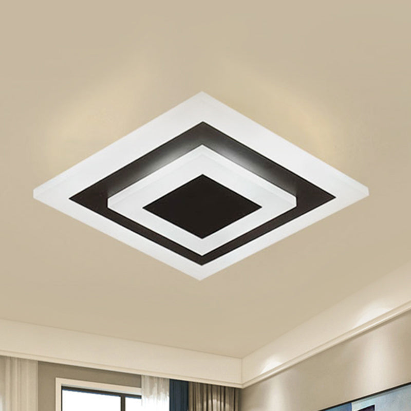 Square Shape Flush Ceiling Light Modern Stylish Acrylic Ceiling Lamp for Corridor Kitchen