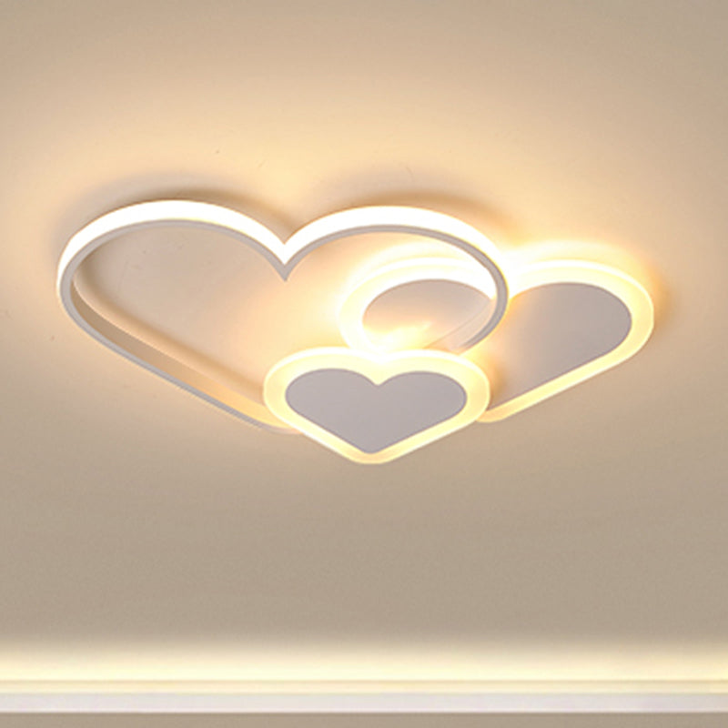 Plafonnier LED en acrylique avec cœur aimant, moderne et élégant, luminaire décoratif d'intérieur, idéal pour la maternelle