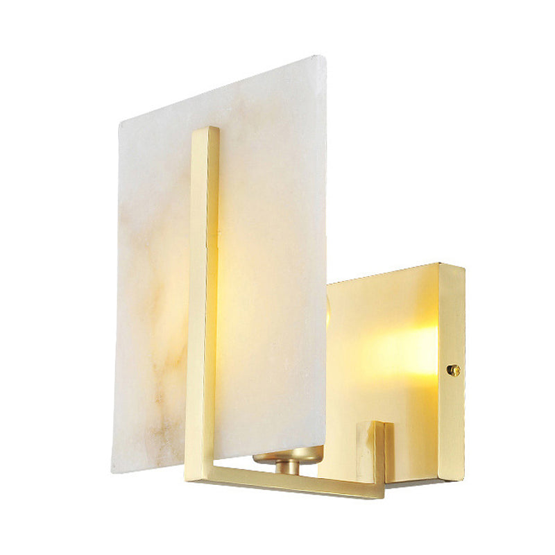 Lampada da parete tradizionale armata in metallo a 1 testa, applique in oro per scale