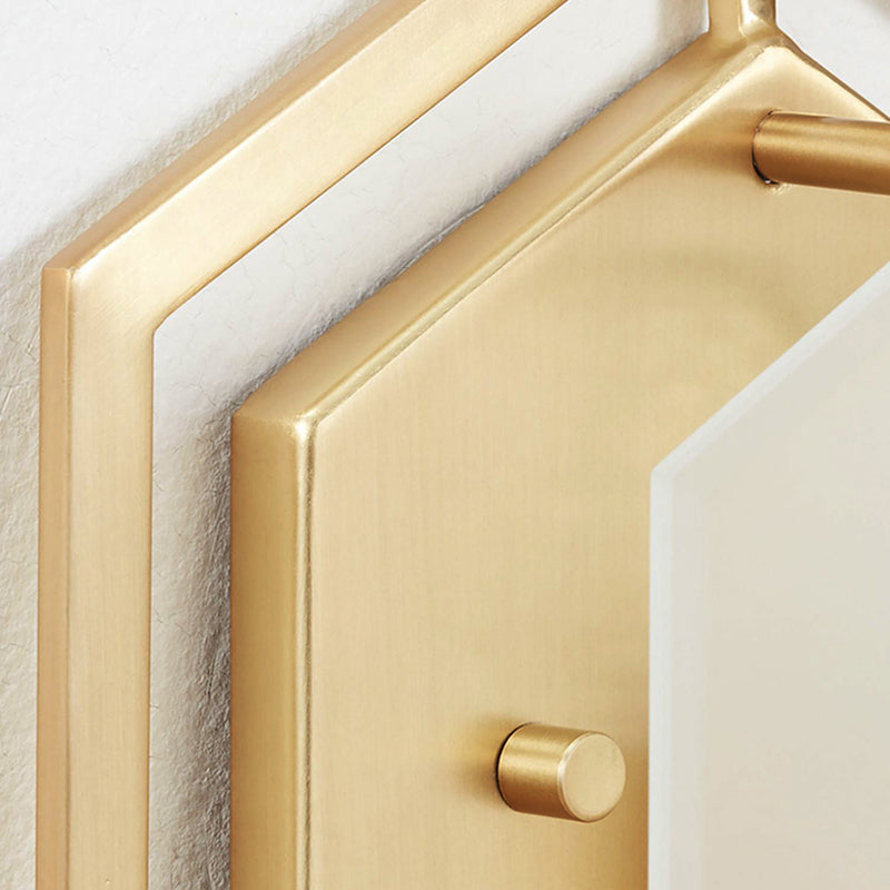 Hexagon Lampe Lampe Traditionelle Metall 1 Kopf Goldwandbeleuchtung für den Flur