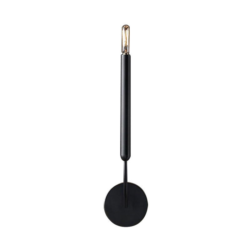 1/2 Bulbos Lámpara de pared del tubo Tradición de lámpara de apliques de metal en negro/latón para el comedor