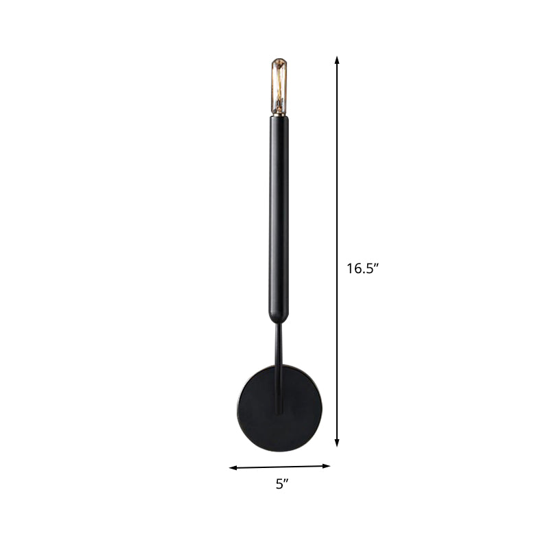 1/2 Bulbos Lámpara de pared del tubo Tradición de lámpara de apliques de metal en negro/latón para el comedor