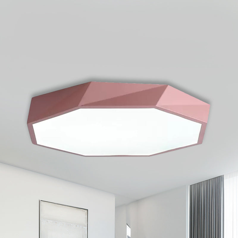 Acryl achthoekige inbouwlamp Macaron LED-plafondlamp voor kinderslaapkamer met snoepkleur