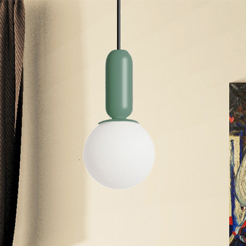 Nordic Elemy Bare Bulbe Pendant Light 1 Head Hanging Lampe for Study Room Bedroom