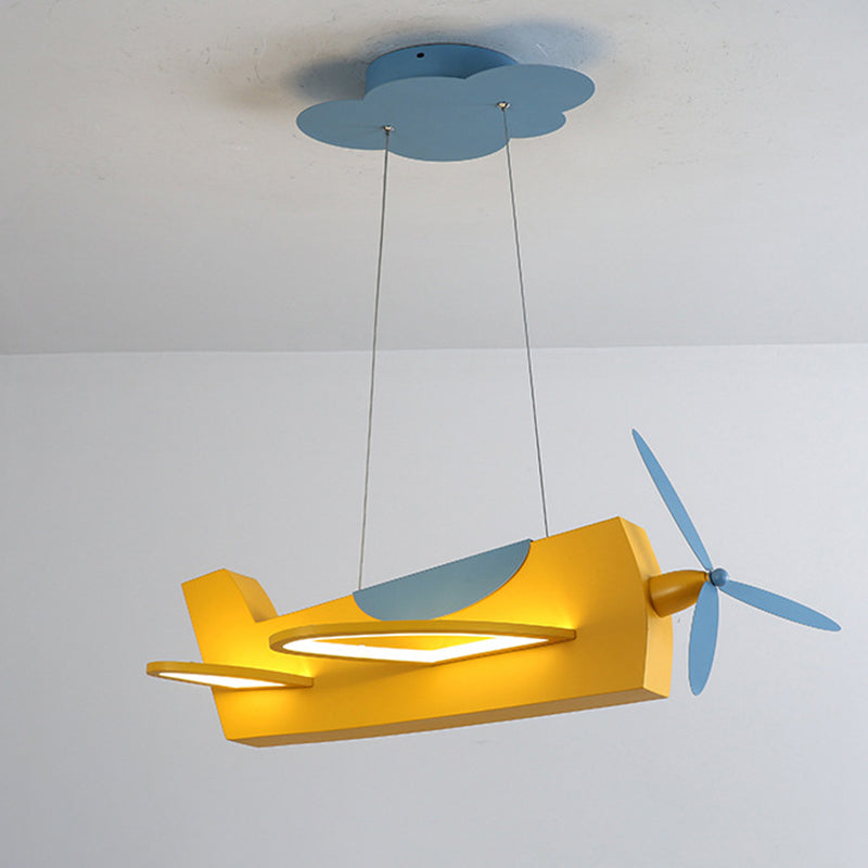 Éclairage pendentif en classe Plane d'hélice Metal Creative Kids LED Chandelier Light