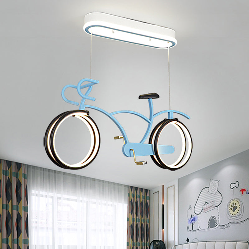 Pendre à vélo lustre Creative acrylique Children Chambre suspendu luminaire