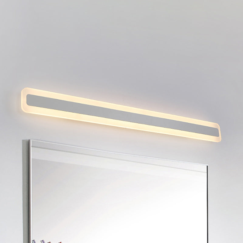 Linear Mirror Light Simplicity Acrylic LED Bathroom Vanity Lighting Fixture in Warm/White Light, 16"/19.5"/23.5" Wide