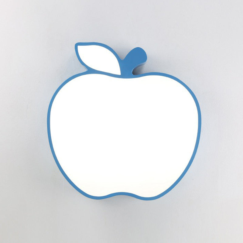 Apple Kindergarten-Unterputz-LED-Licht, Acryl-Cartoon-Decken-Unterputzleuchte in Blau