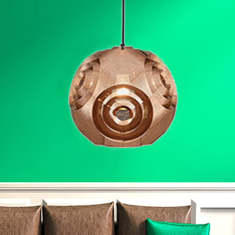 Globe Pendant Lighting Nordic Metal 1 Light Chrome/Gold/Rose Gold Hanging Ceiling Light, 11"/12.5"/15"W