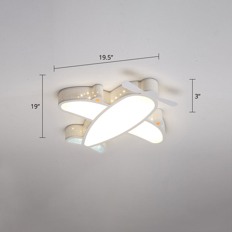 Plafonnier LED en forme d'avion en métal, luminaire de plafond avec Design évidé