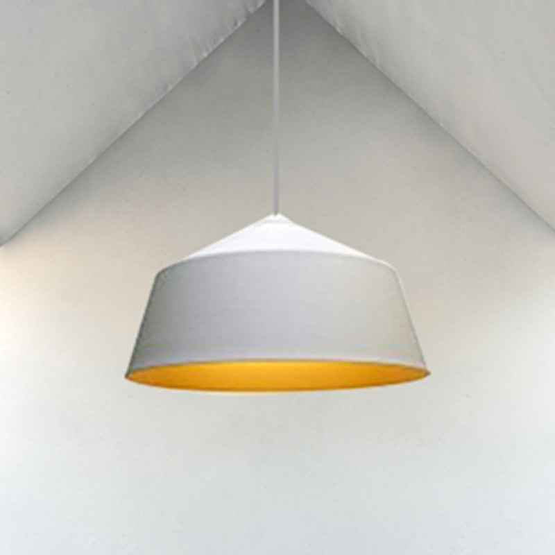 Dome Shaped Shade Pendant Ceiling Light in Nordic Style Metal 1 Light Black/White Hanging Ceiling Light
