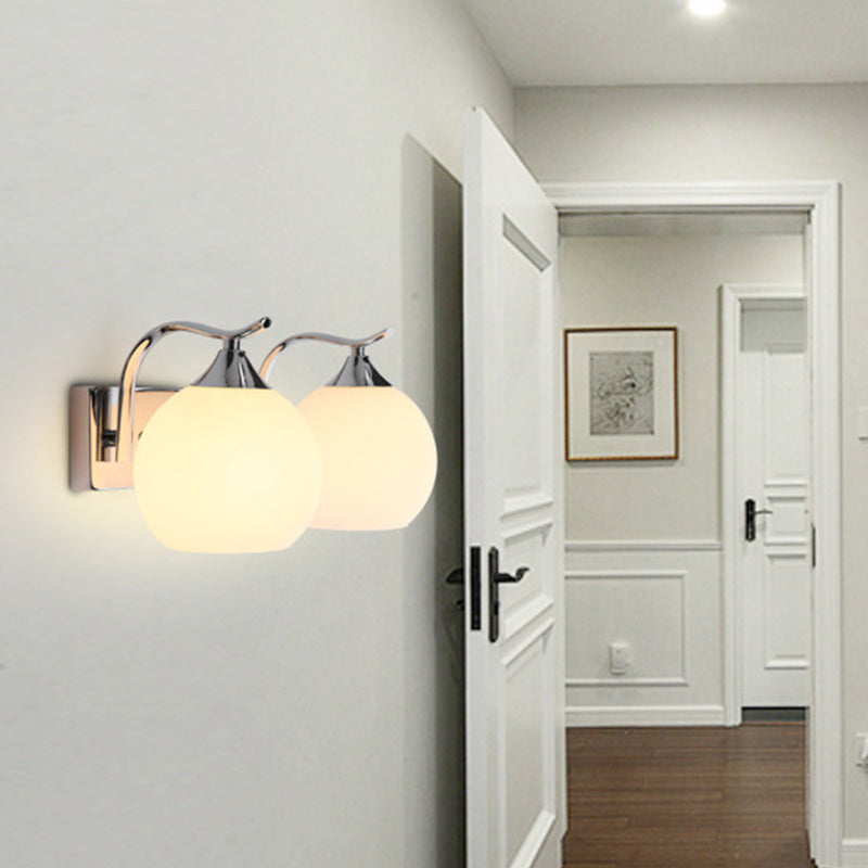 Satin Opalglas Kuppelleuchte Leuchte einfache Stil Korridor Wandhalterung Lampe