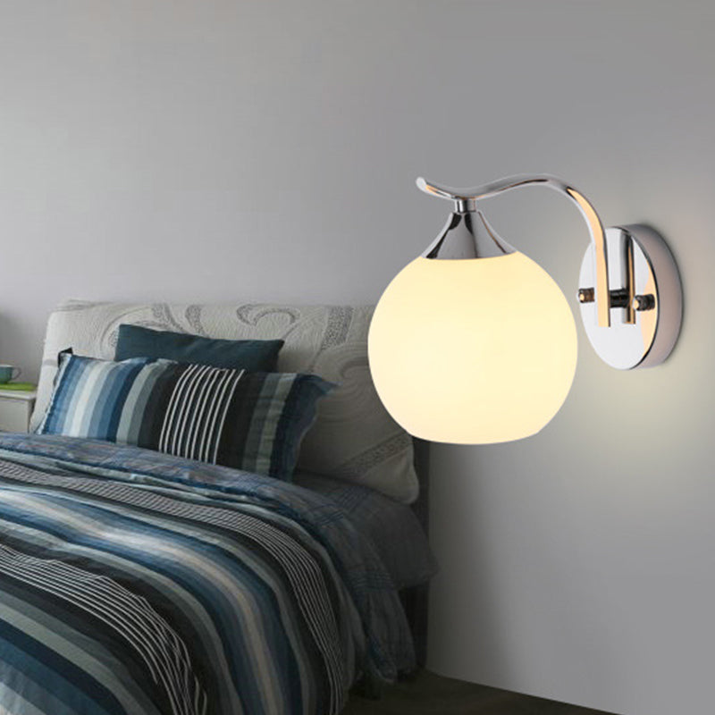 Satin Opalglas Kuppelleuchte Leuchte einfache Stil Korridor Wandhalterung Lampe