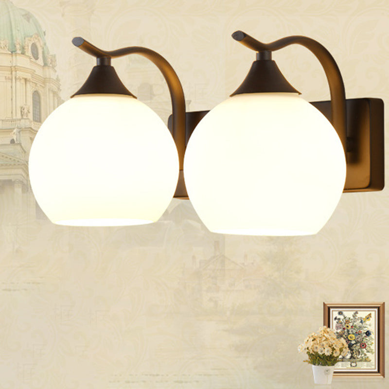Satin Opalglas Kuppelleuchte Leuchte einfache Stil Korridor Wandhalterung Lampe