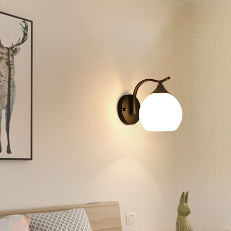 Satin Opalglas Kuppelleuchte Leuchte einfache Stil Korridor Wandhalterung Lampe