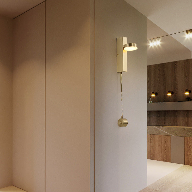 Éclairage de mur de salon acrylique à LED Creative Minimaliste en forme de lun minimaliste Len avec laiton