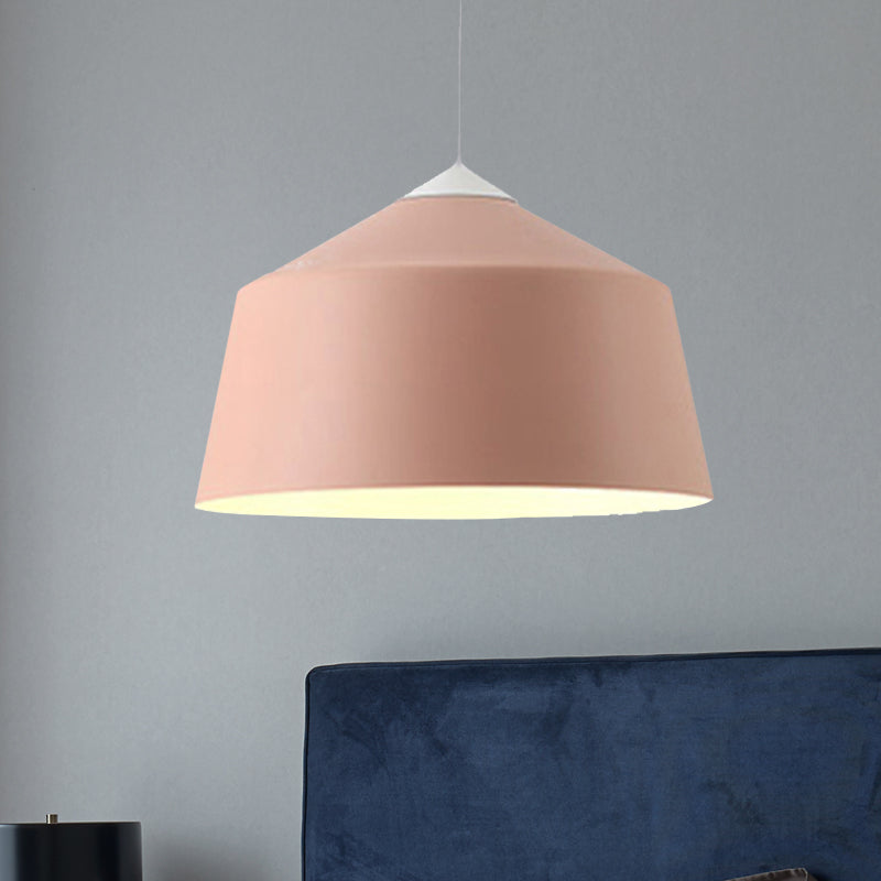 Dome Pendant Lighting Nordic Metal 1 Light Black/Grey/Pink Hanging Ceiling Light