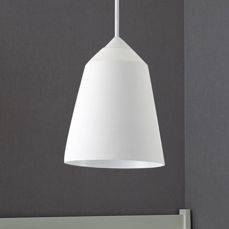 Iluminación colgante de campana metal minimalista 1 luz blanca/azul/dorada de techo colgante