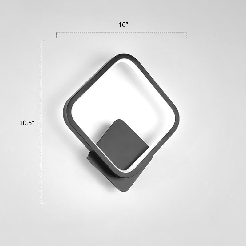 Noordse geometrische LED SCONCE LICHT LICHT METAL BEDBAAD WANDBAARTE LIMMUTER IN GREY