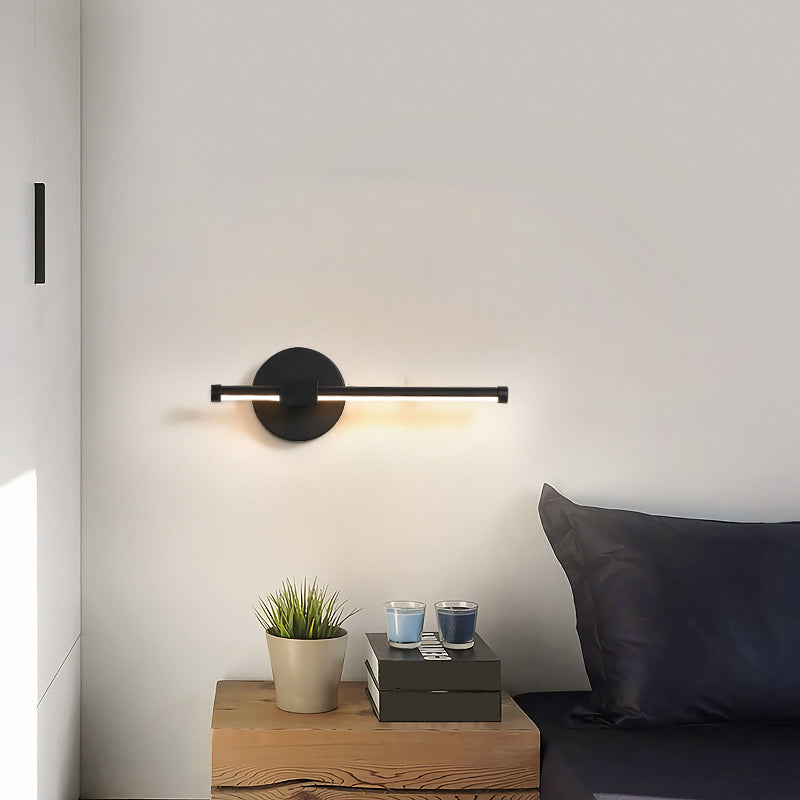 Stokvormige bedwandstaatslicht licht metalen LED minimalistische wandbevestiging verlichting