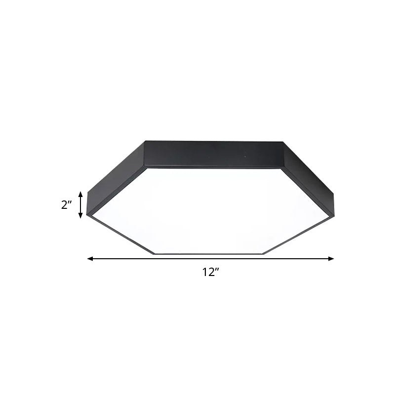 Modern Ceiling Light Bedroom, LED Flush Mount Light with Acrylic Hexagon Shade