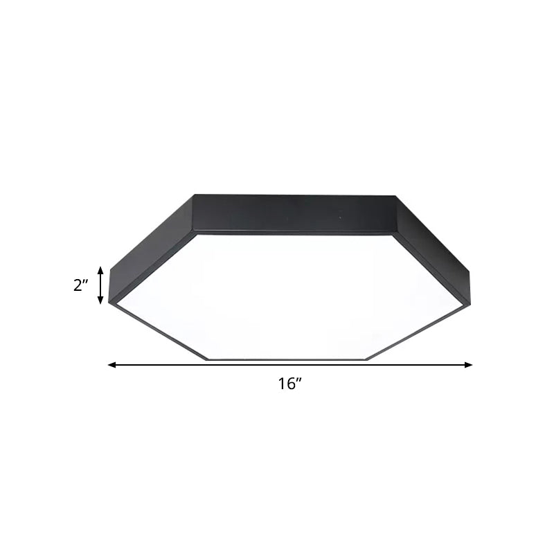 Modern Ceiling Light Bedroom, LED Flush Mount Light with Acrylic Hexagon Shade
