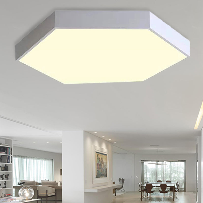 Modern Ceiling Light Bedroom, LED Flush Mount Light with Acrylic Hexagon Shade